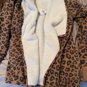 Leopard Print Sherpa Lined Jacket